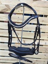 EQUIPRIDE ANATOMICAL SHOW BRIDLE  ABRAHAM BRIDLE WITH RUBBER REINS SALE