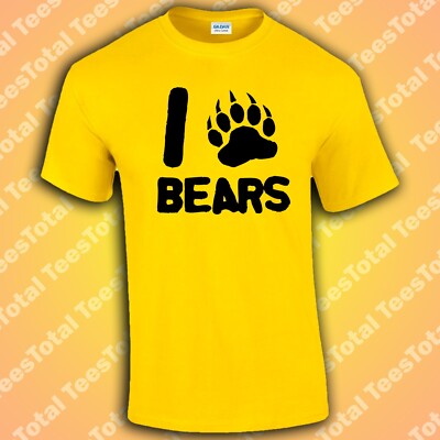 I Love Gay Bears T-Shirt | Queer | LGBTQ+ | Grr | Gay Men | Chubs