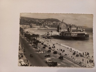 OLD Postcard CPA RPPC France -  Nice - Le Palais de la Jetée Promenade from 1939