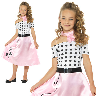 Bambini Da Bambina Rock N Roll Full Circle A Pois Jive Gonna 50/'s Costume