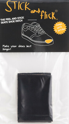 Stick and Flick Patches -Black -Suede - Skate Shoe Repair Stick & Flick