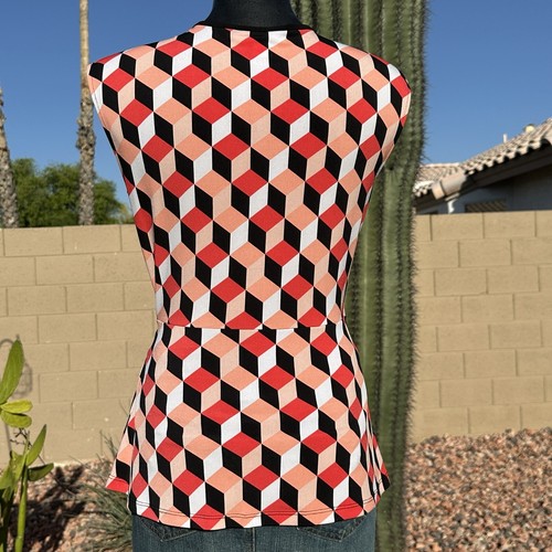 Blusa sin mangas envolvente geométrica para mujer Michael Kors talla XS - Imagen 8 de 8
