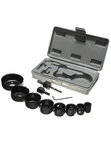 11 Piece 19-64 mm Hole Saw Cutter Set Kit Wood Round/Circular Drill/Storage Case - 第 1/3 張圖片