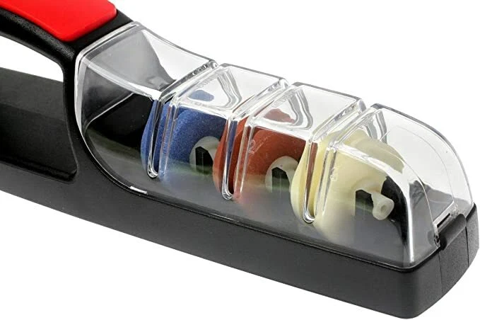 Afilador de cuchillos de agua de cerámica global Minosharp No.550 negro rojo 3 importación de Japón Foto 3 de 4