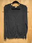 Moth Anthropologie Womens Medium M Black Dark Gray Hooded Long Sleeve Sweater