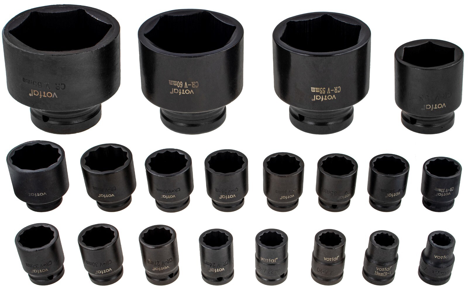 Schlagschrauber Nüsse 3/4" 24 - 41 Mm 12 Tlg. Satz