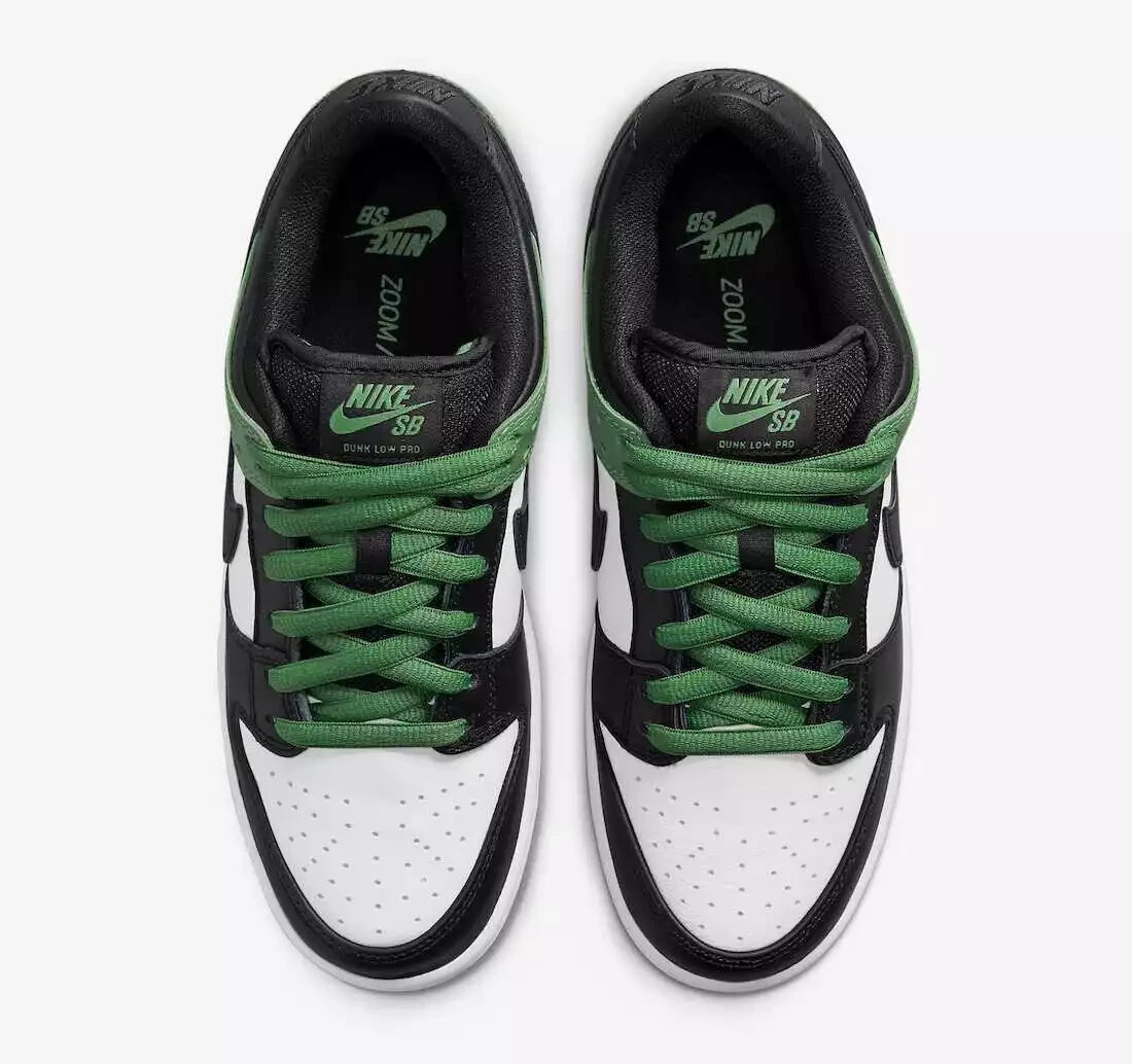 シューズ(男性用) NIKE DUNK LOW PRO SB LUCKY GREEN 25.5 Nike SB Dunk Low Black/Classic Green/White - Men's Size 7