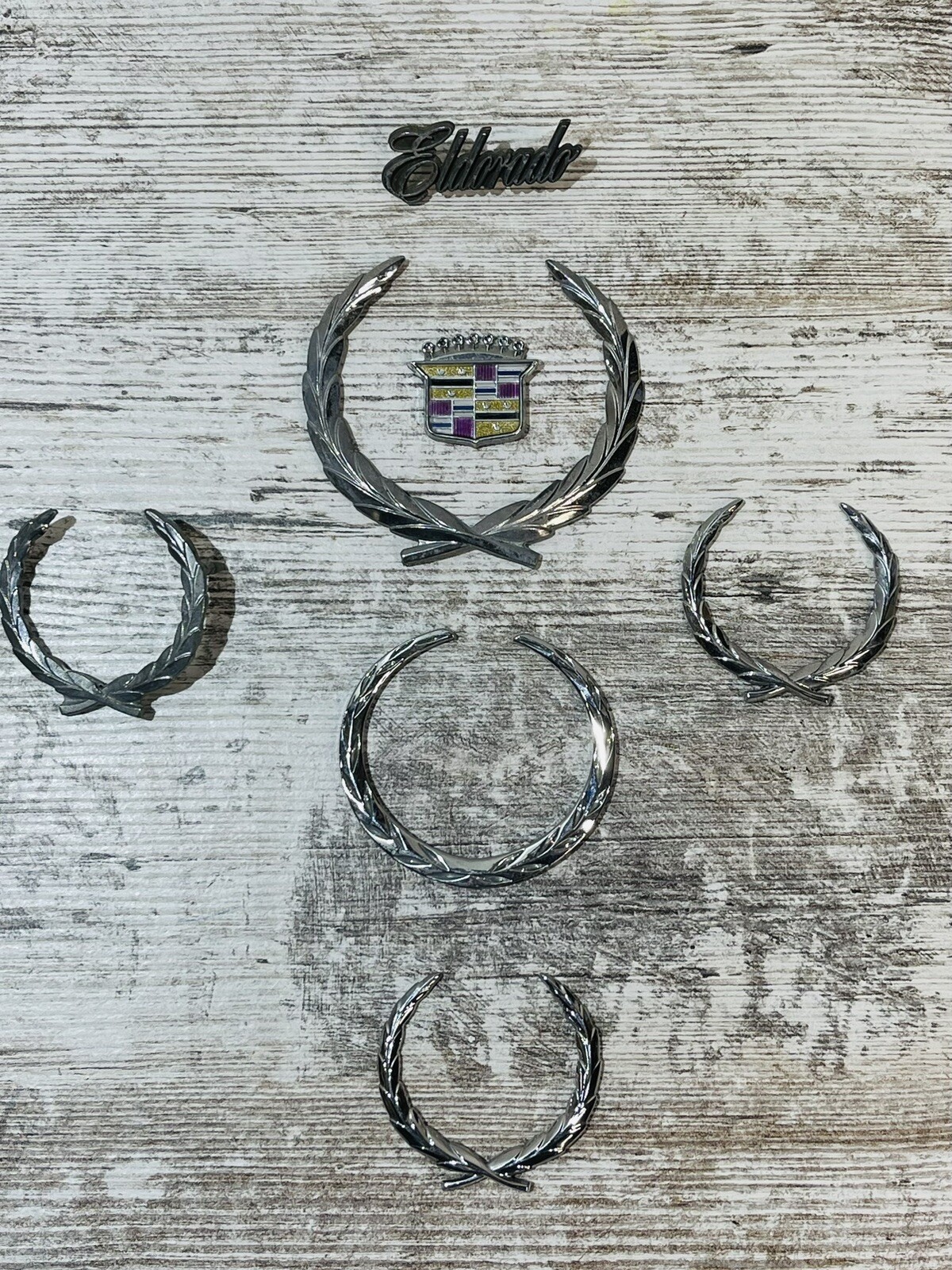Cadillac Wreaths & Eldorado emblems Lot Of 8 Read Description A1 Repair