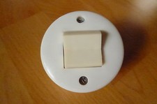 Old Round White Switch Light Switch Toggle Switch Exposed Retro Design