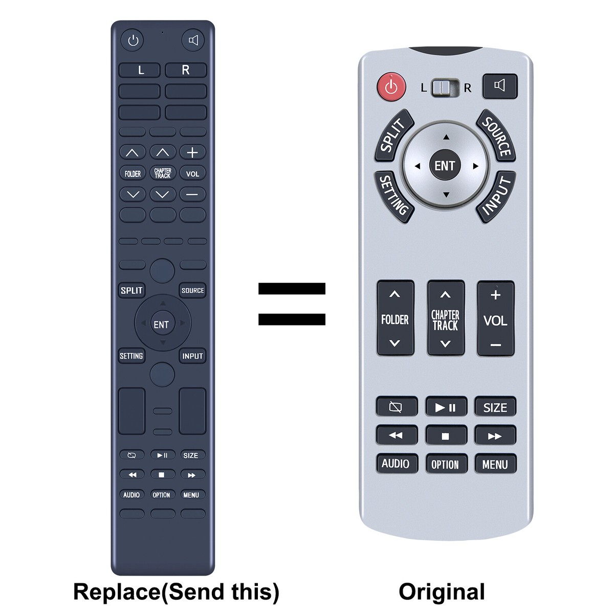 Replacement Remote Control For 2017-2020 Toyota Sienna DVD 86170