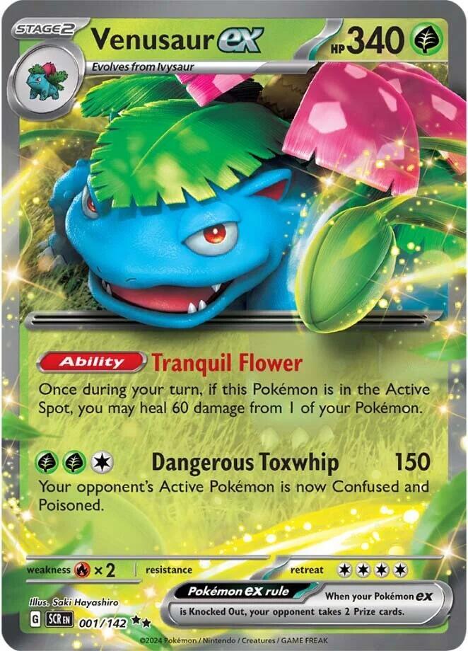 Venusaur ex 001/142 Sv07: Stellar Crown Holo for sale online Venusaur ex 001/142 Sv07: Stellar Crown Holo for sale online