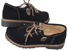 Schuhe  Trachtenschuhe Herren Haferlschuhe  Trachten Halbschuh Leder Schwarz