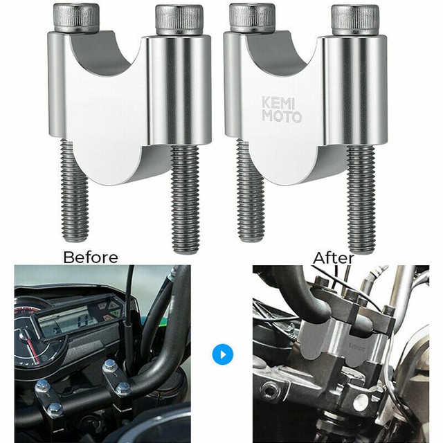 CNC 7/8'' Handlebar Risers Bar Kit Mounting Bar Clamp Bracket for ATV