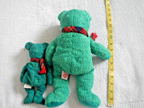 WALLACE - BEAR - TY BEANIE BUDDY & BABY SET - 25 GENNAIO COMPLEANNO - SCIARPA TARTAN - Foto 2 di 12