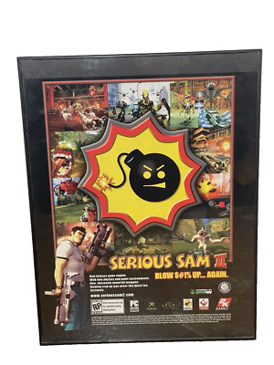 Serious Sam II 2 PC Xbox Vintage Print Ad/Poster Official FPS Promo Art Framed