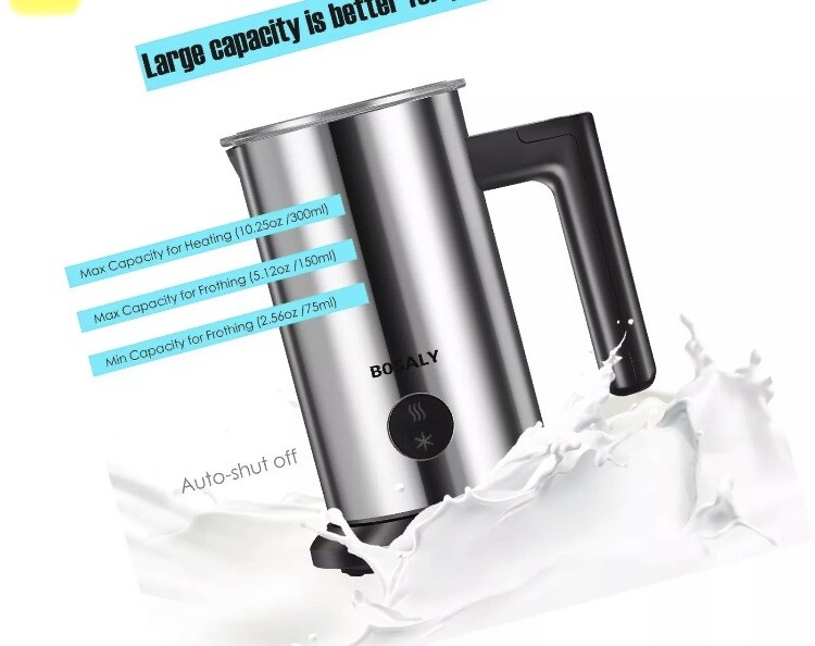 BOSALY Milk frother, Electric Milk Frother, Automatic Milk Steamer