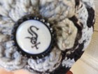 SOX Black Gray  Beanie style hand crochet Woman hat  Sports Team NEW — photo 3