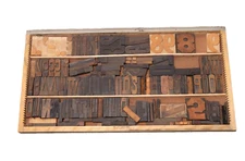 Huge Lot of Printer/Printing Block Letters and Numbers (Tray Sold Separately)