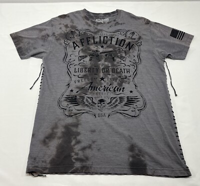 Affliction Freedom Defender T Shirt Guns USA Patriot Mens Sz XL Y2K USA