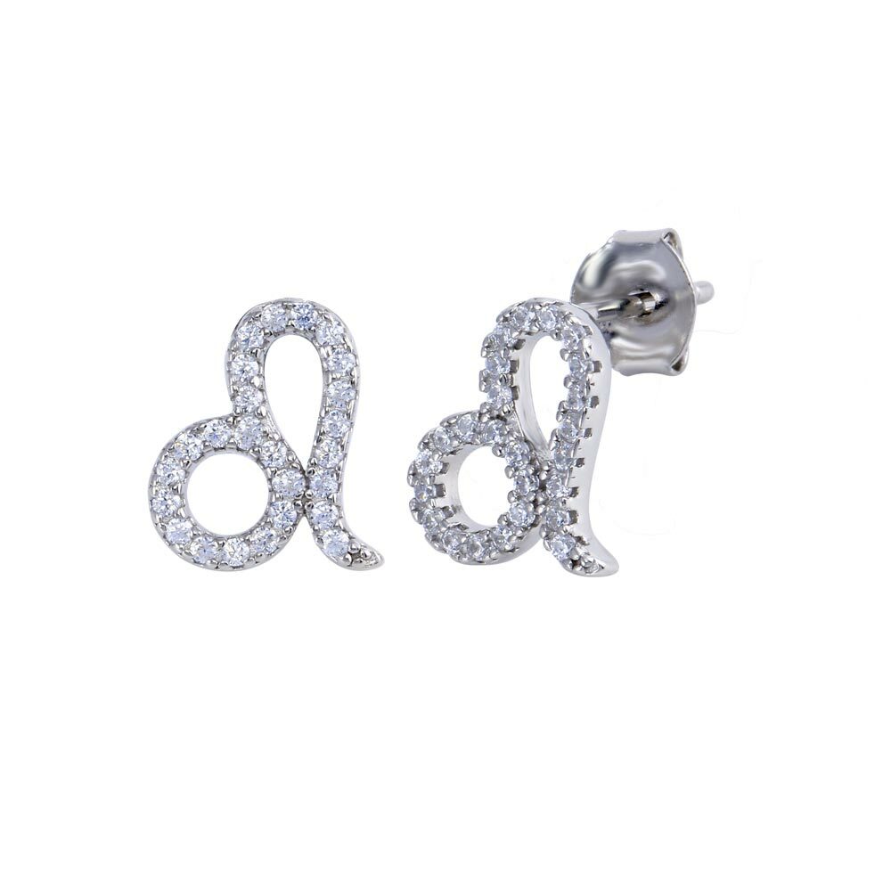 ☆TATIANA☆ Silver 925 Daily Love Earrings EC3020 Suzy Levian Sterling Silver Cubic Zirconia White & Black
