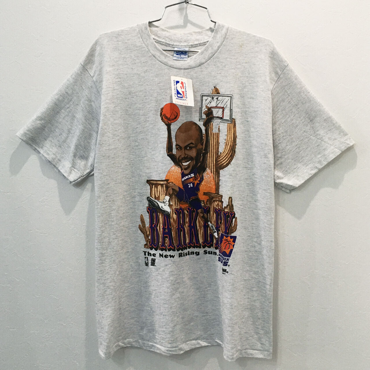 VINTAGE 90s SALEM SPORTSWEAR NBA CHARLES BARKLEY T-SHIRT size L