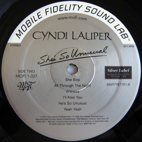Cyndi Lauper – She’s So Unusual - Original Master Recording (MoFi) Audiophile S - Picture 6 of 6