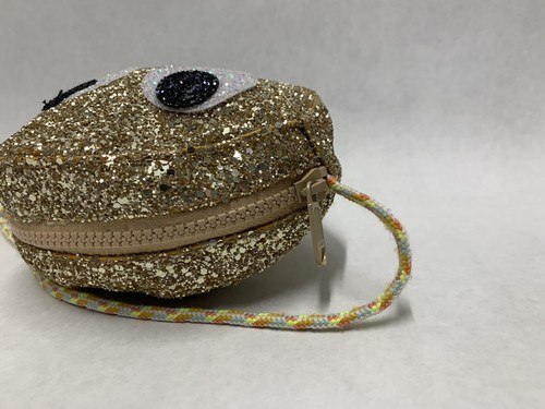 J.CREW CREWCUTS Gold Glitter Rolling Eyes Roll Emoji Sequins Girls Bag Purse - Picture 9 of 24