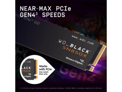 WD_BLACK SN850X 2TB NVMe SSD M.2 2280 PCIe 4.0 x4 Internal Solid
