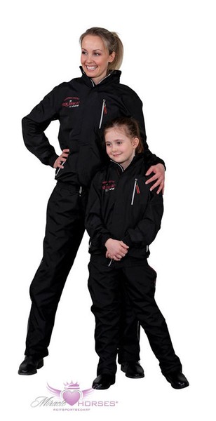 %%% Equipage Regenanzug 2-Teilig Hose Jacke Kapuze Reflexion FüR Reiter Gr 152-image