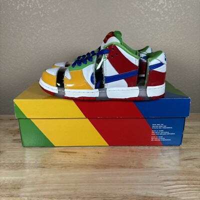 SIZE 7 Nike Dunk Low SB Sandy Bodecker eBay FD8777-100 Red Green Yellow White