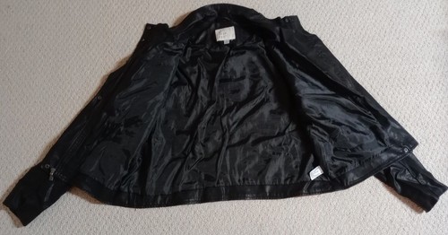 Nuovo senza etichette A. Giacca New Day Donna X Large nera finta pelle con cerniera 23 - Foto 6 di 9