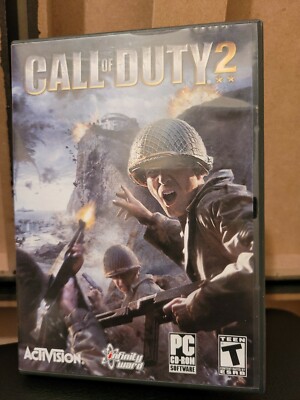 Two In One Cod Disc Call of Duty 2 CD ROM Disc with Call of Duty 2 Instruction Manual Video ...