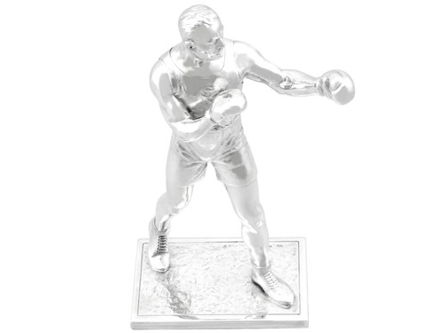 Antique George VI Sterling Silver Boxer Statue/Table Ornament - Picture 2 of 10