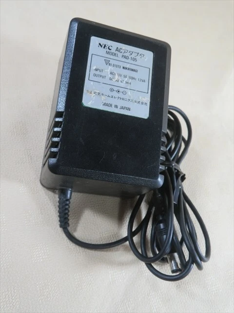 PC engine console AC adapter NEC Japan game tested Japanese games PAD-105 jp - Image 2 of 4