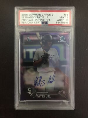 2016 Bowman Chrome PURPLE refractor /250 Fernando Tatis Jr. 1st 
