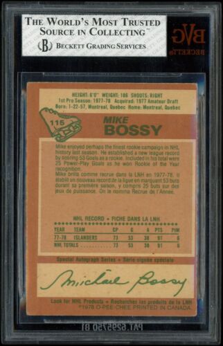 1978/79 OPC - Mike Bossy ROOKIE (New York Islanders) #115 BVG 3 - Picture 2 of 2