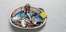 Vintage 1992 Dragon Collection Free and Easy Biker Motorcycle Belt Buckle Up 5