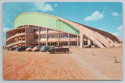 1953 Newly Completed Coliseum Classic Cars Montgomery Alabama Postcard
