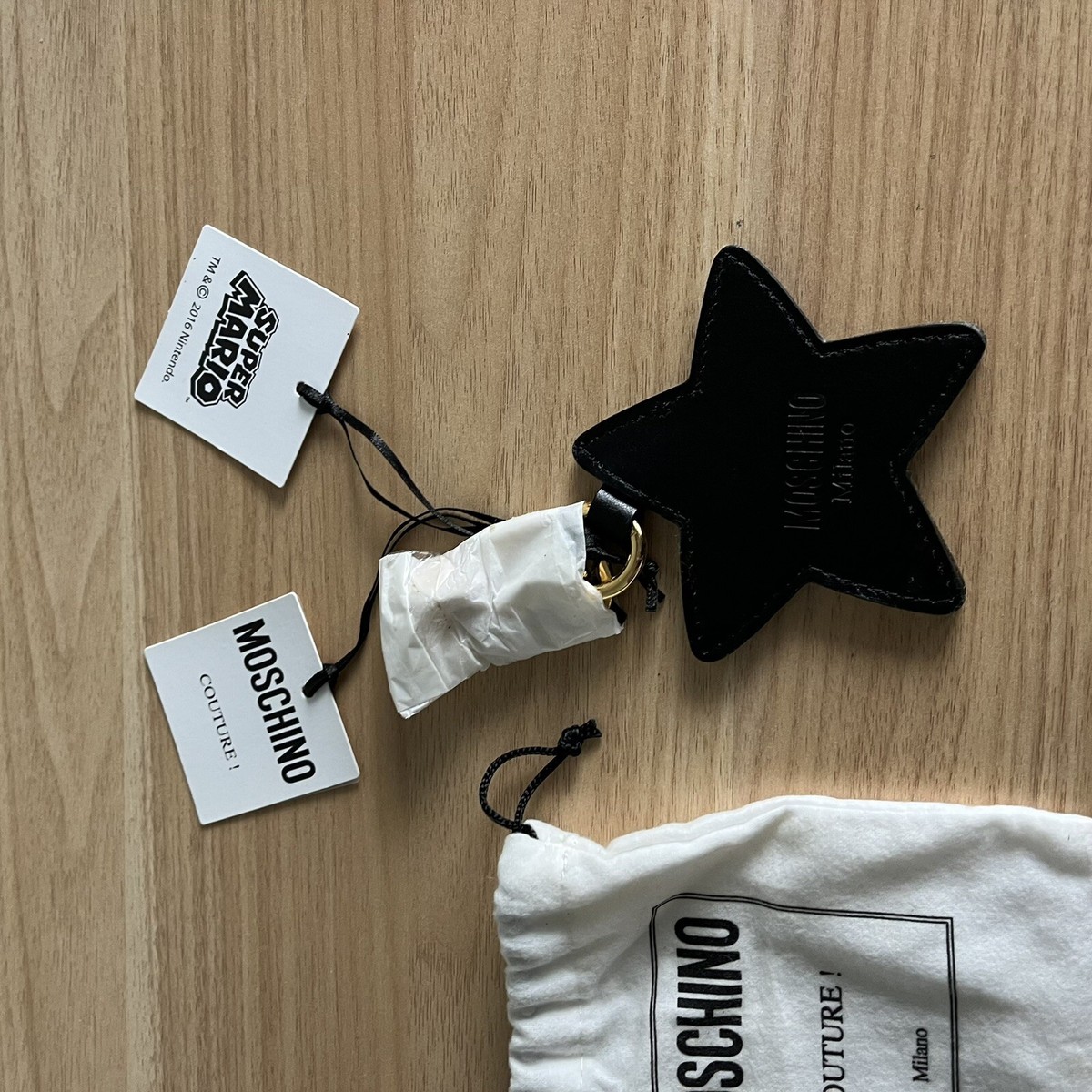 MOSCHINO - MOSCHINO♡今日だけSALE!!! NEW MOSCHINO x SUPER MARIO Star Keychain Jeremy Scott Yellow