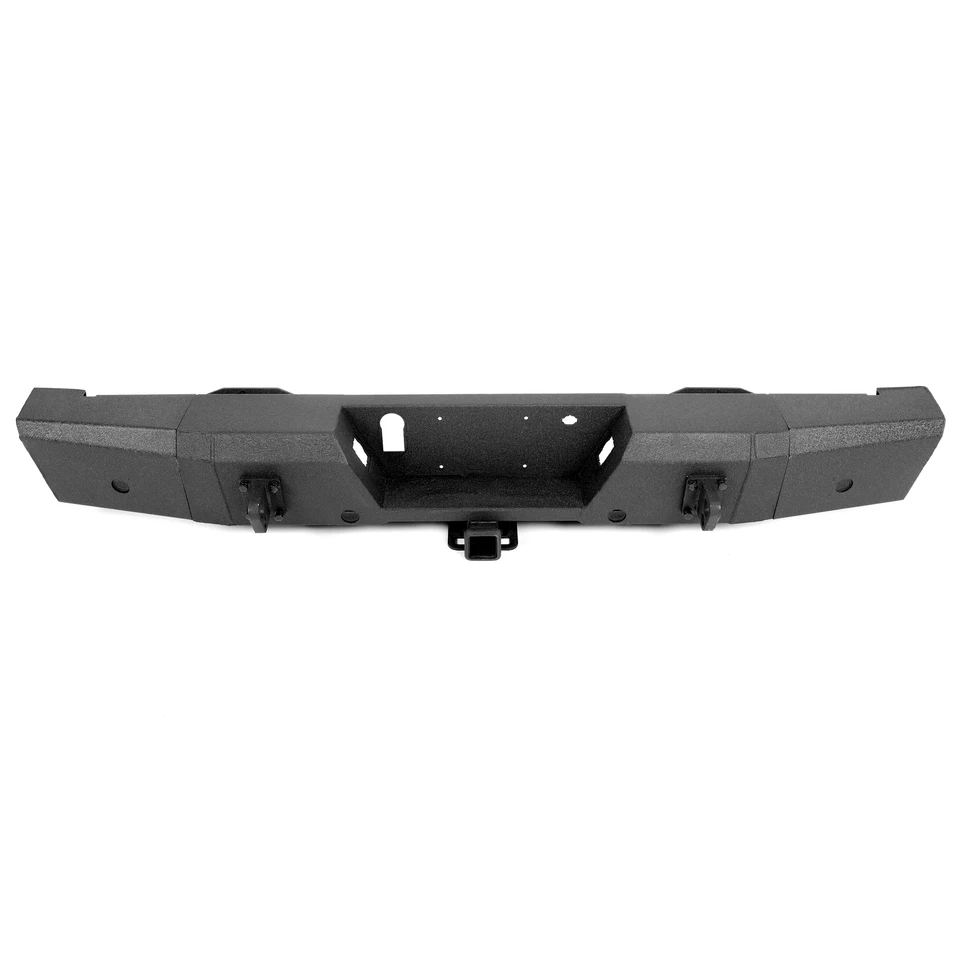 Black Steel Heavy-Duty Rear Bumper W/Trailer Hitch Receiver For Ford F150 15-20 Foto 2 de 4