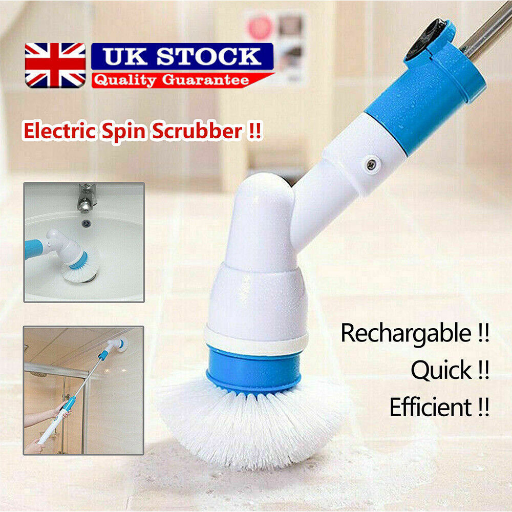 Electric Spin Scrubber Turbo Scrub Cleaning Brush Cordless Rechargeable