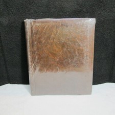 Vintage Self Adhesive Photo Album Unbranded Brown Burl Wood Marble NOS in Wrap