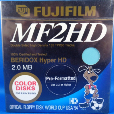 3,5'' FLOPPY MF2HD FUJIFILM (PRE-FORMATTED / COLOR) -- 10 STÜCK #NEUWARE/NOS#