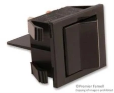 2pc Rocker Switch, On-None-Off, DPST, Non Illuminated, Panel Mount, Black,