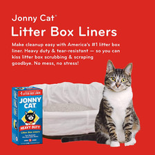 JONNY CAT Heavy Duty Jumbo Tear-Resistant Litter Box Liners, 5 Count