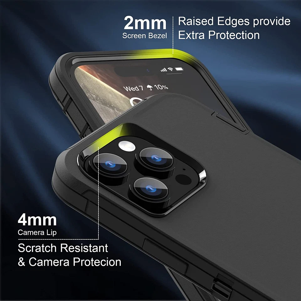 For iPhone 17 Air 16e 15 14 13 12 11 Pro Max XR X Max Rugged Shockproof Case - Image 2 of 4
