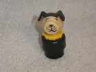 Fisher Price Little People Vintage Black & White Dog Lucky Yellow Collar Rare