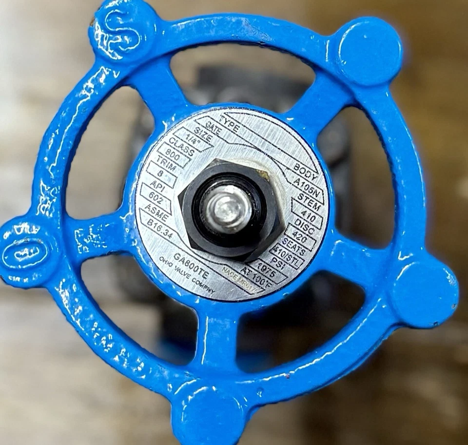 LOT of 12Ohio Valve Company 1/4" 800 Class GA800TE Gate Valve Threaded A105N-NEW - Image 3 of 4