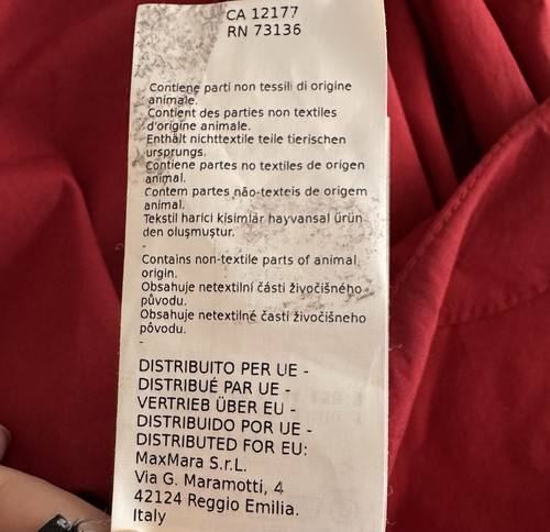 🌟 Weekend MaxMara 🔥 Faiti Dress Cherry Red Cotton Poplin Size IT46_FR44_D42 - Imagen 17 de 18