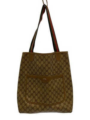 GUCCI Tote Bag Leder Monogram Camel 80s Style Classic